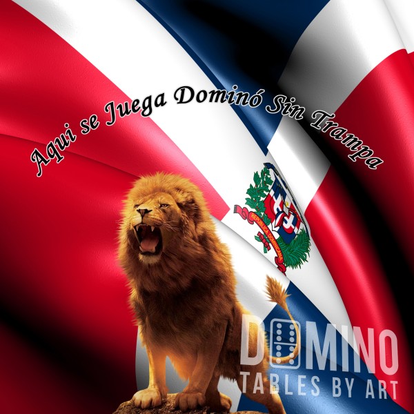 T145 Dominican Flag with Lion